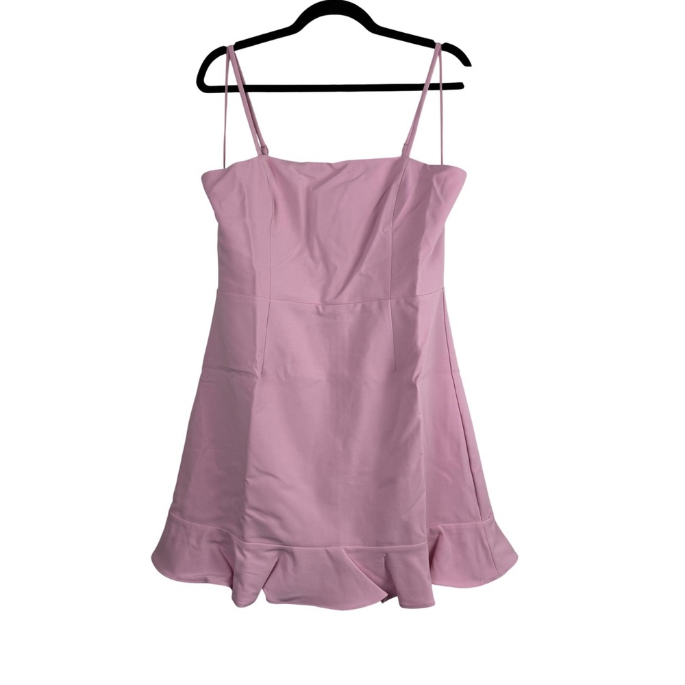 French Connection Lilac Sachet Ruffle Hem Mini Dress Pink 71YYN Size 10 NEW‎
